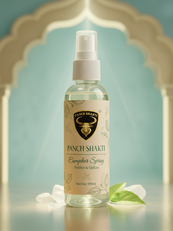 Camphor Spray 100 ml by panch shakti bhimseni kapoor brass deshi kapur natural insecticide room freshenerorganic ingredients